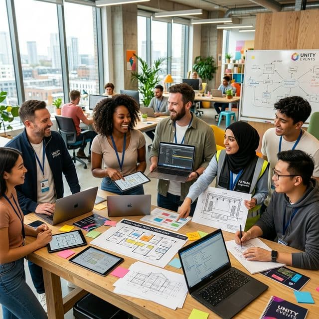 The Kevo team collaborating in the office